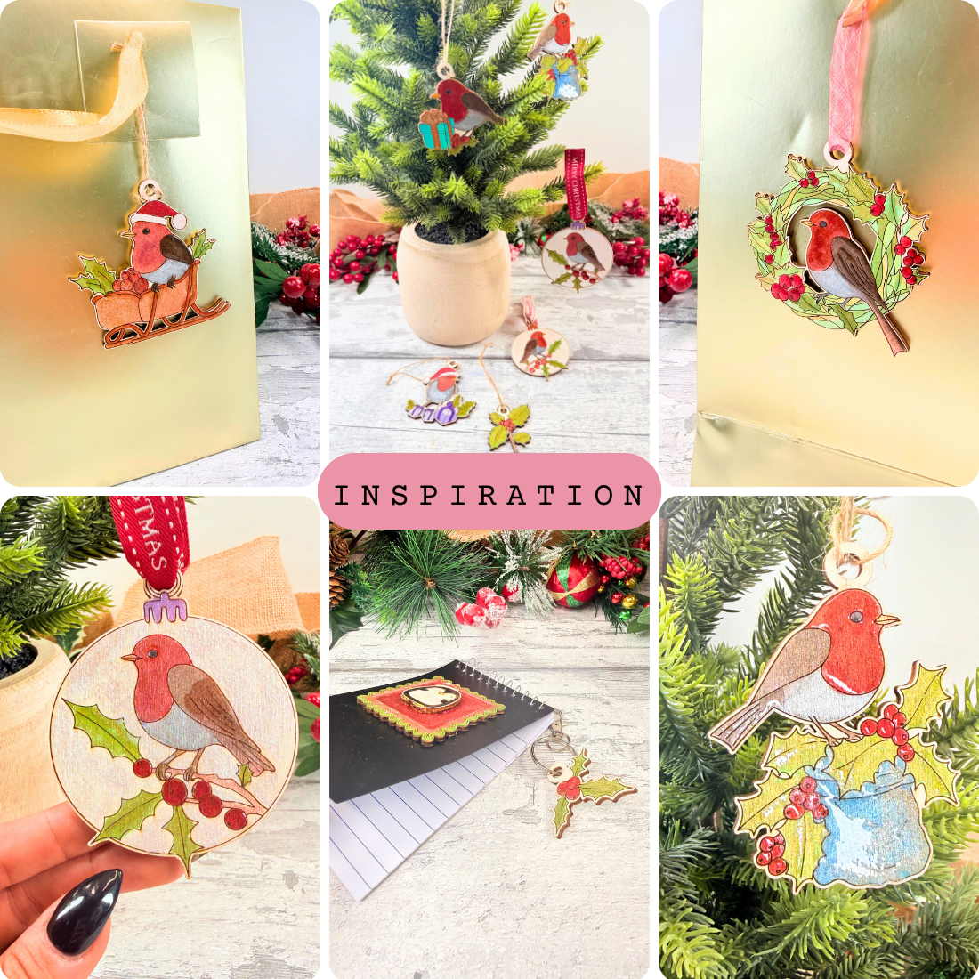 Christmas Robin Gift Tag Set