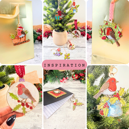 Christmas Robin Gift Tag Set