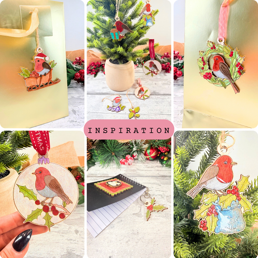 Christmas Robin Gift Tag Set