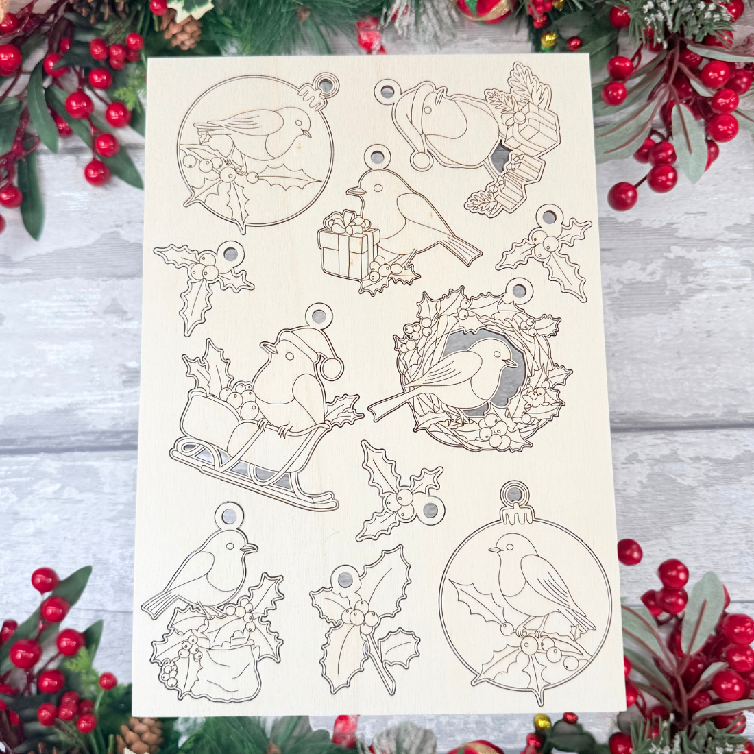 Christmas Robin Gift Tag Set