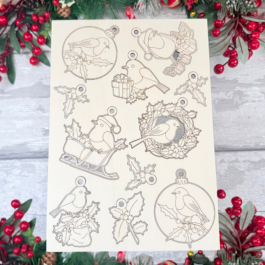 Christmas Robin Gift Tag Set