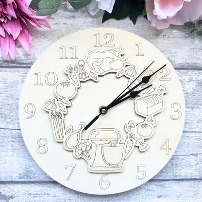 Cosy Kitchen Clock Face Insert