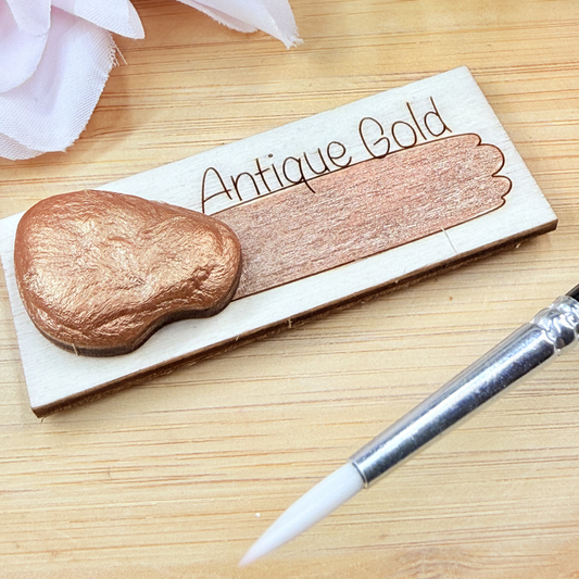 Handmade Shimmer Watercolour Paint - Antique Gold