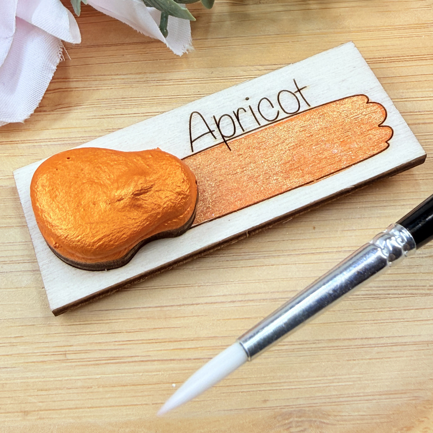 Handmade Shimmer Watercolour Paint - Apricot