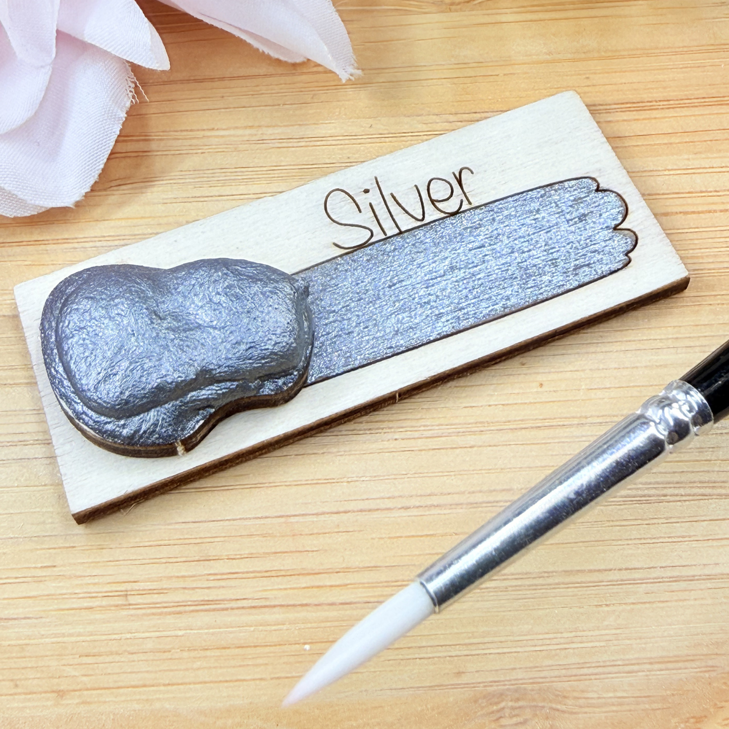 Handmade Shimmer Watercolour Paint - Silver
