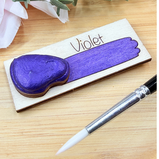 Handmade Shimmer Watercolour Paint - Violet