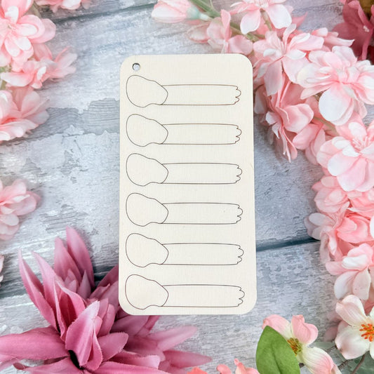 Single Paint Swatch Page – Wooden Booklet Refill