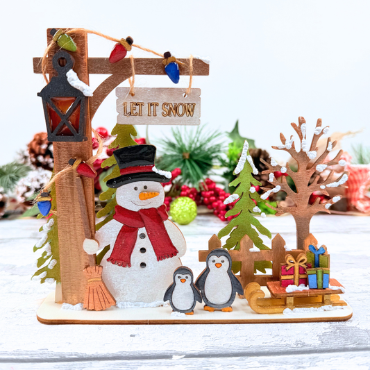 Let It Snow – Snowman Character Stand