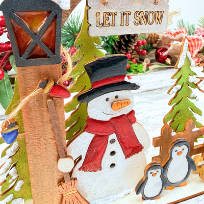Let It Snow – Snowman Character Stand