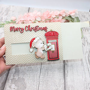 Postbox Teddy Slider Card Template Kit