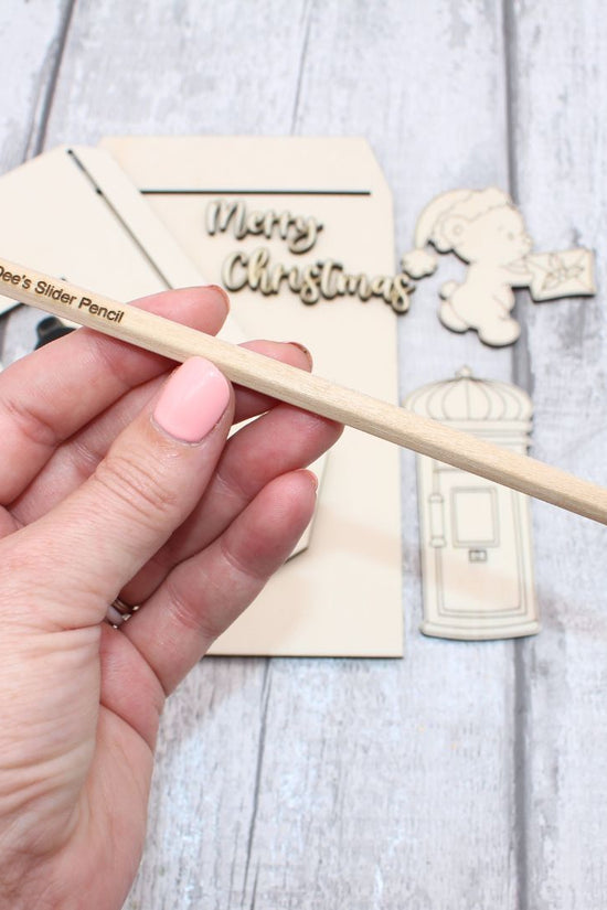 Postbox Teddy Slider Card Template Kit