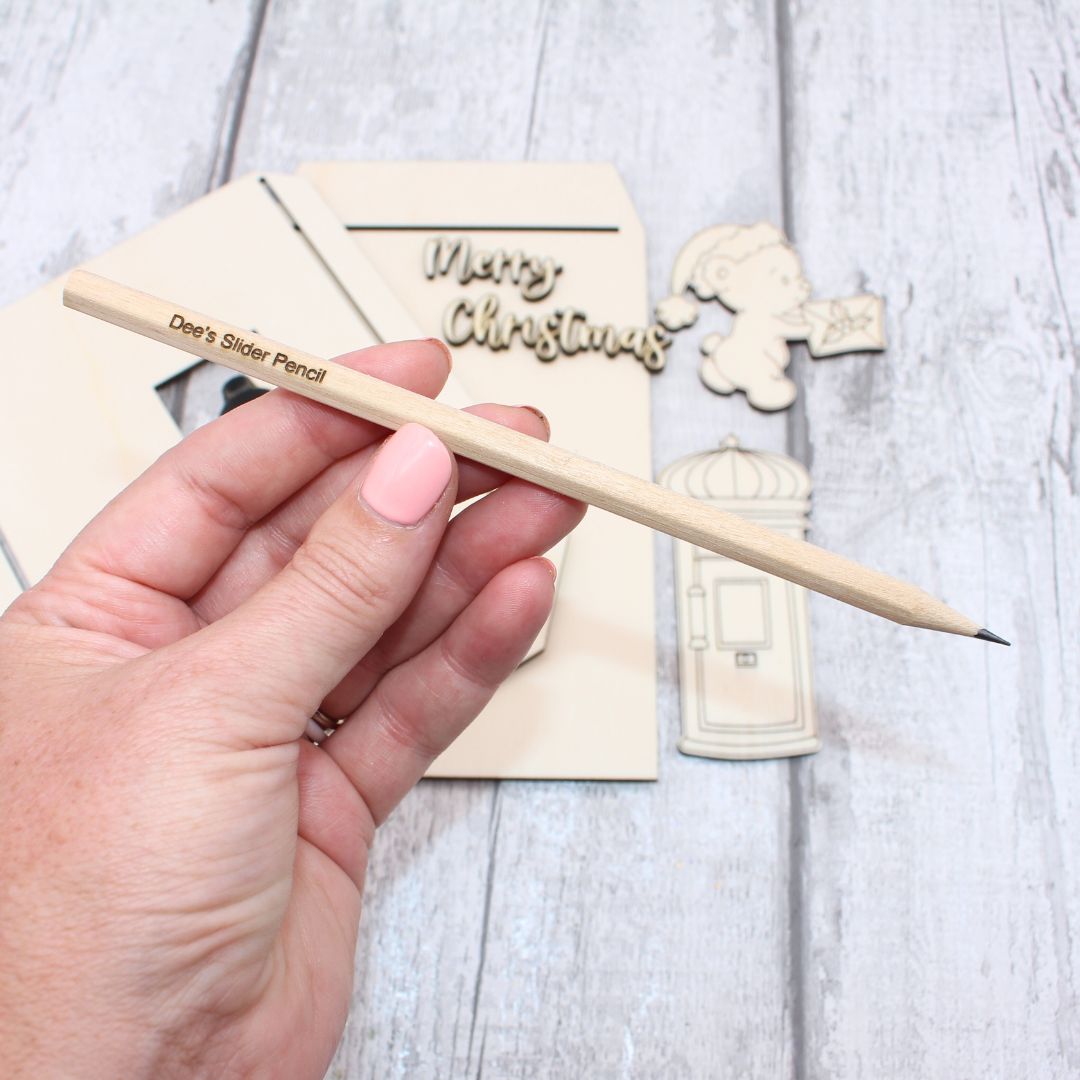 Postbox Teddy Slider Card Template Kit