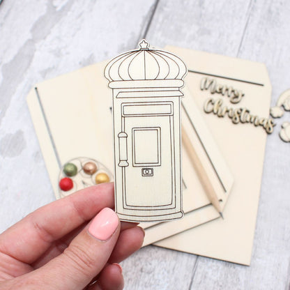Postbox Teddy Slider Card Template Kit