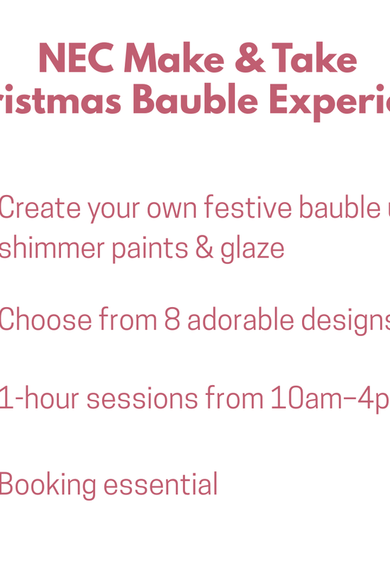 Make & Take Ticket – Christmas Bauble Experience (Glasgow)
