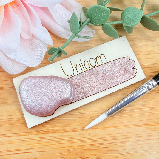 Handmade Glitter Watercolour Paint - Unicorn