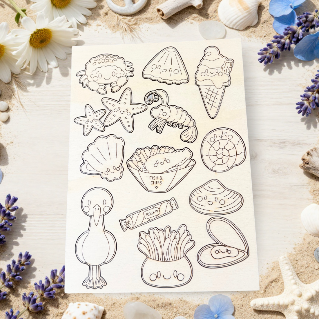 Rock Pooling Colouring Pop-Out Sheet