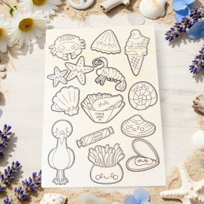 Rock Pooling Colouring Pop-Out Sheet