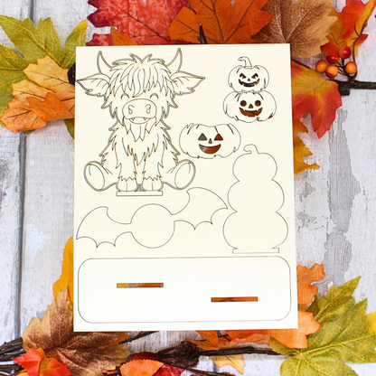 Halloween Highland Cow - Vampire Outfit