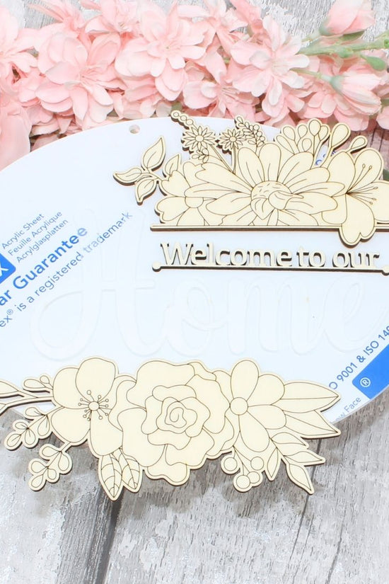 Welcome Home Sign - Floral Set