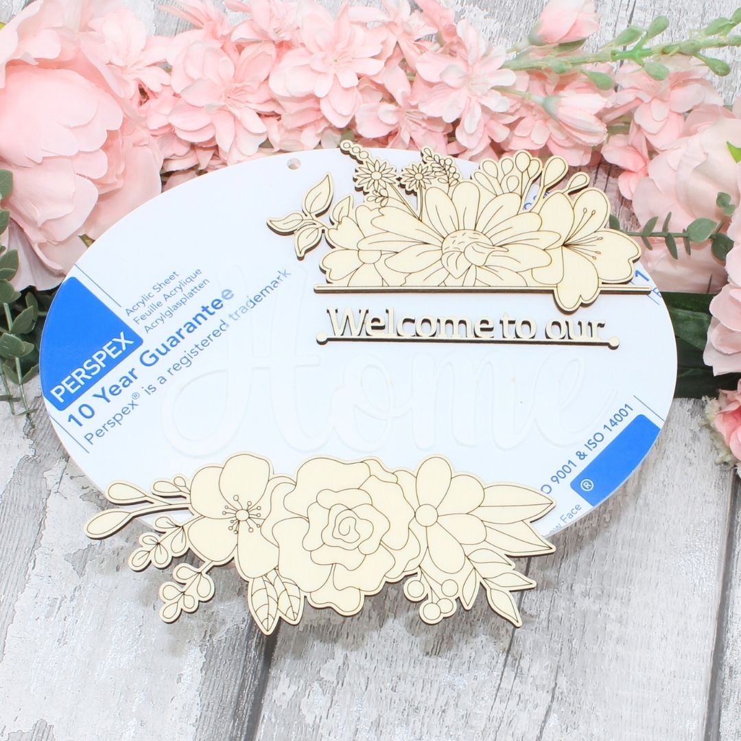 Welcome Home Sign - Floral Set