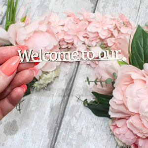 Welcome Home Sign - "Bank" Set