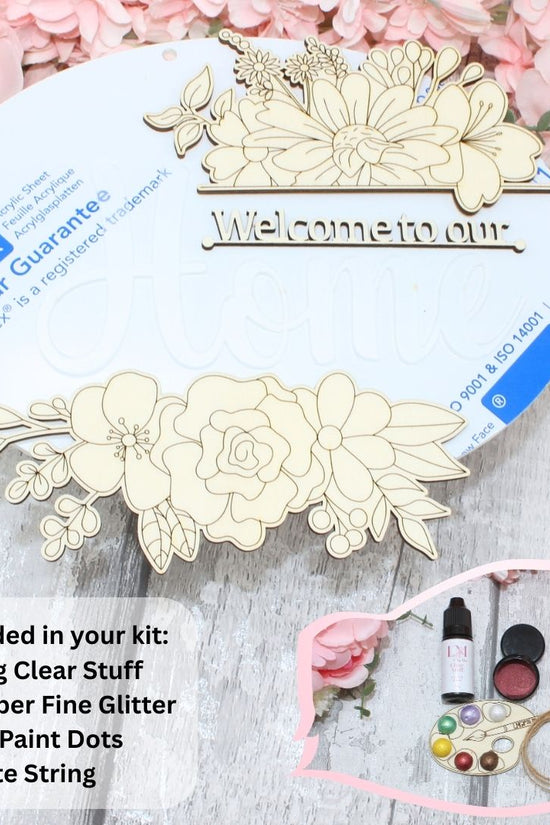 Welcome Home Sign - Floral Craft Kit