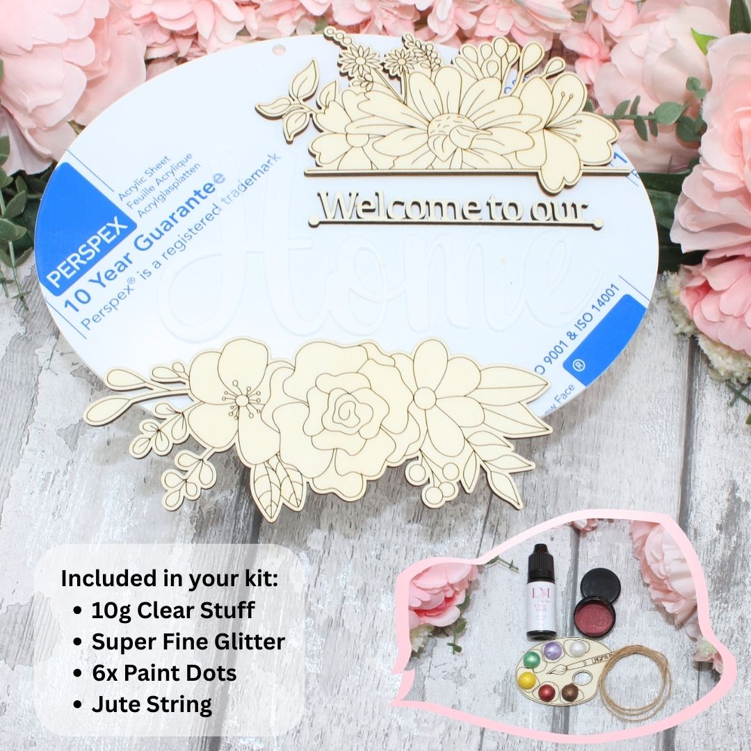 Welcome Home Sign - Floral Craft Kit