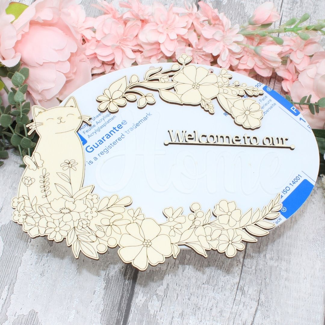 Welcome Home Sign - Kitty Cat Set