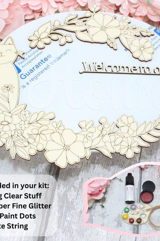 Welcome Home Sign - Kitty Cat Craft Kit