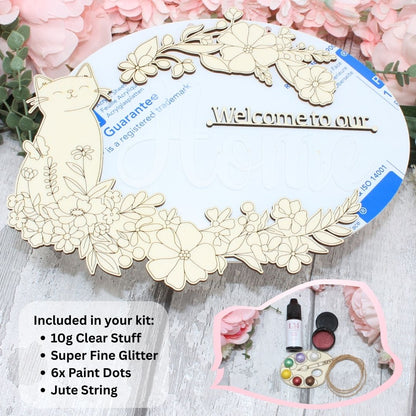 Welcome Home Sign - Kitty Cat Craft Kit