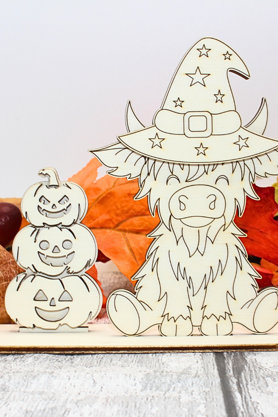 Halloween Highland Cow - Witch Outfit