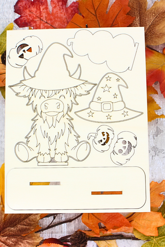 Halloween Highland Cow - Witch Outfit