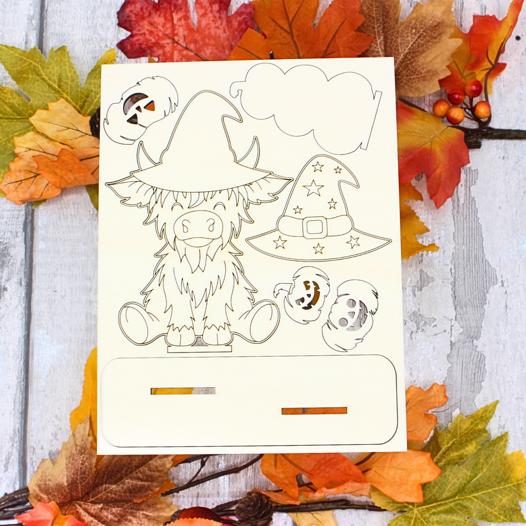 Halloween Highland Cow - Witch Outfit