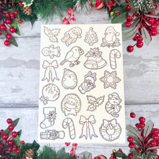 Mini Christmas Embellishment Sheet