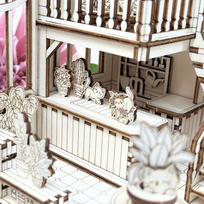 Miniature Green Room Book Nook Kitties Add-On Set