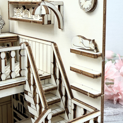 Miniature Green Room Book Nook Kitties Add-On Set