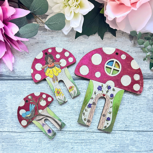 Mushroom PomPom Maker – Set of 3 (Includes Ring)