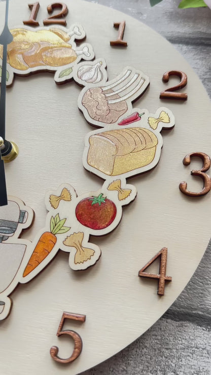 Cosy Kitchen Clock Set - Clock included