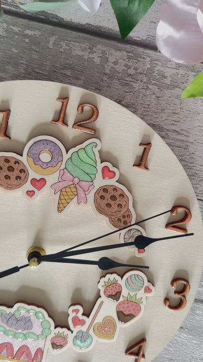 Sweet Treats Clock Set - Clock included