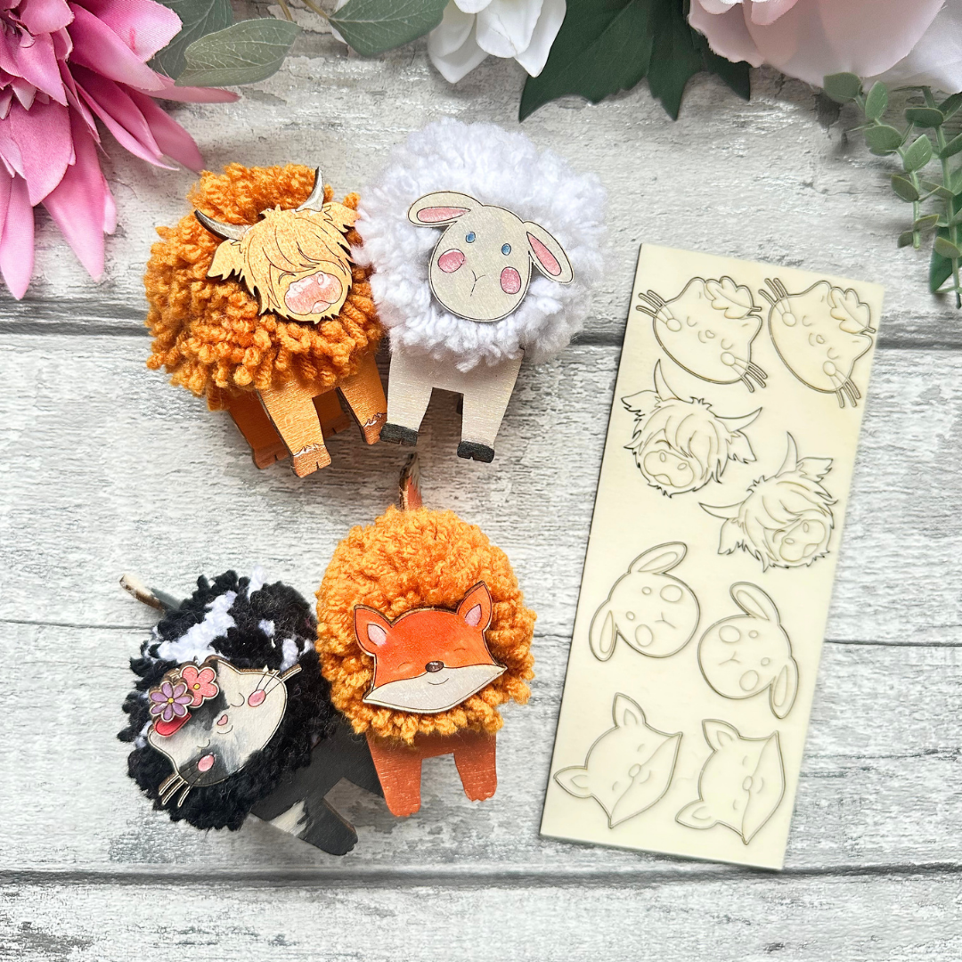 PomPom Highland Cow Character