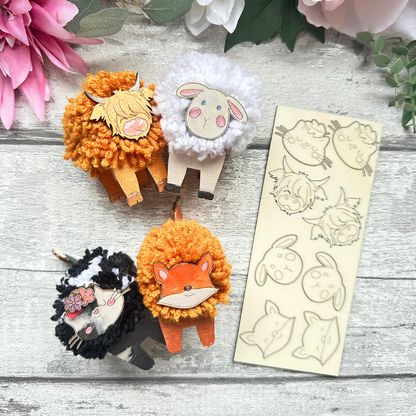 PomPom Highland Cow Character