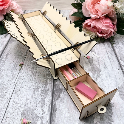 Bloom & Store Paint Station – Buildable Wooden Paint Storage Box