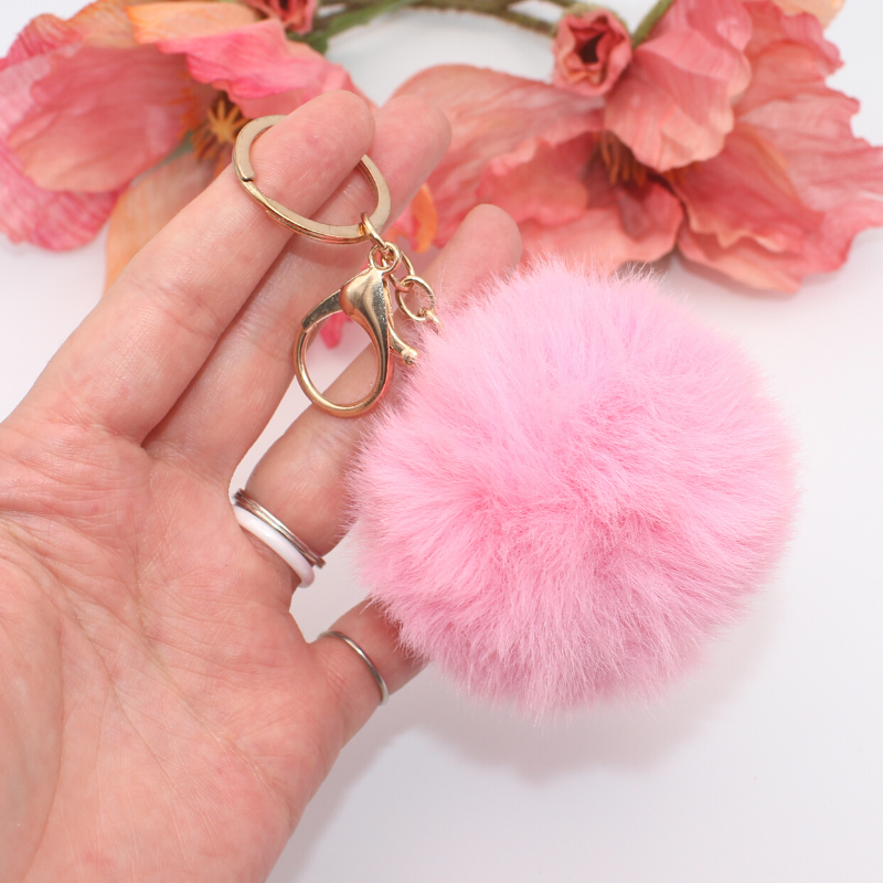 Soft pom 2025 pom keychain